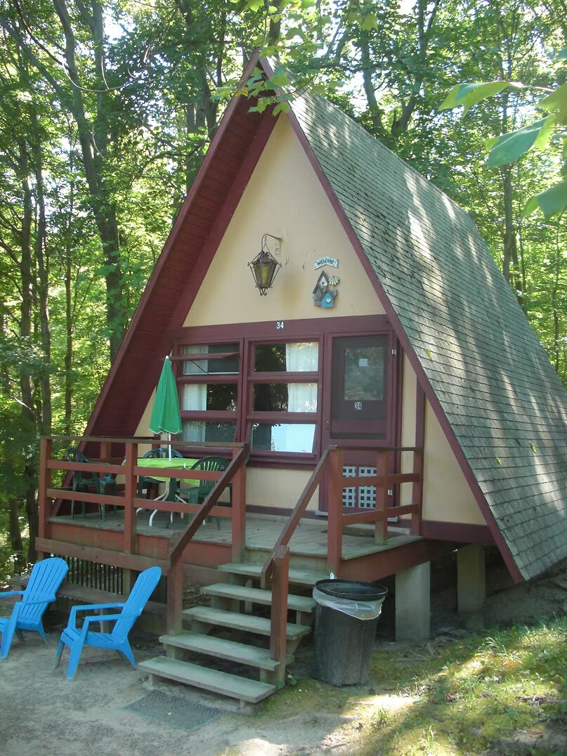 A-frame cabin at Sweet Cherry Resort
