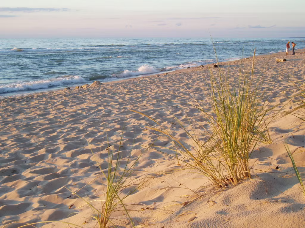 Sandy beach on Lake Michigan